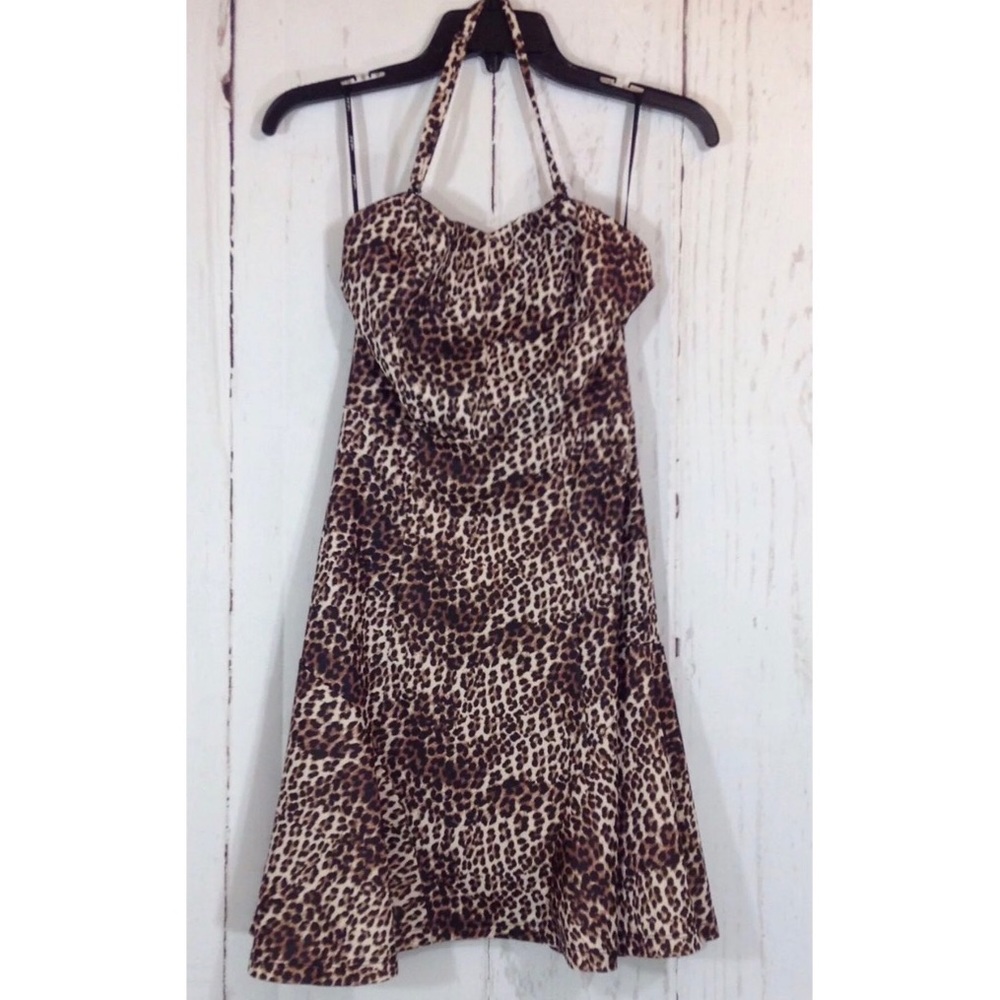 NWT Nikibiki Leopard Convertible Halter Dress - Picture 2 of 7